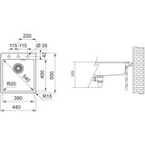 Franke 114.0661.448 Maris MRG 610-39 FTL pomivalno korito iz umetnega kamna | Shoptok.si