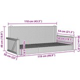 vidaXL Gugalna klop bež 119x56x48 cm poli ratan | Shoptok.si
