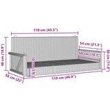 vidaXL Klupa za ljuljanje bež 119 x 56 x 48 cm od poliratana | shoptok.hr