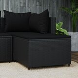 Maison Chic Vrtni stolček - Vrtni stoli za noge z blazino črn poli ratan JS1014, (21877657) | Shoptok.si