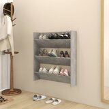 vidaXL Zidni ormarić za cipele siva boja betona 80x18x90 cm od iverice cijene