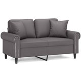 Maison Chic kavč - Sofa - Kanape dvosed z okrasnimi blazinami siv 120 cm umetno usnje, (21727608) Cene