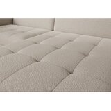 ELTAP Bež raztegljiva/s prostorom za shranjevanje kotna sedežna garnitura iz tkanine bouclé (desni kot/z ležalnikom) Gomsi – | Shoptok.si