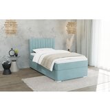 Ropez Svijetlo plavi tapecirani krevet s prostorom za odlaganje s podnicom 80x200 cm Bunny – | shoptok.hr