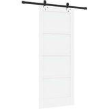  Klizna vrata ORKDAL 83 x 202 cm Masivna borovina Bijela | shoptok.hr