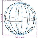 vidaXL Žogica med 192 LED 2 pcs Hladno bela 40 cm Kovina | Shoptok.si