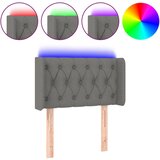 Maison Chic led posteljno vzglavje - vzglavna omarica - nočna omarica temno sivo 83x16x78/88 cm blago, (21712261) Cene