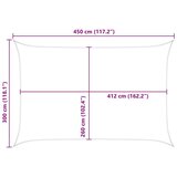  Sončno platno Oranžna in Rjava 4,5 × 3 m 100% poliester Oxford, (5000222492) | Shoptok.si