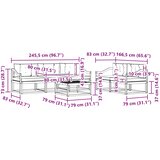  Set vanjskih sofa 6 kom. Bijela i antracit | shoptok.hr