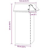 vidaXL Ograja za polže srebrna 13,5 x 13,5 x 25 cm Cinkana jeklena | Shoptok.si