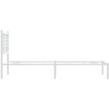 Metalni okvir za krevet s uzglavljem bijeli 80x200 cm | shoptok.hr