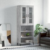 vidaXL Visoka komoda siva betona 69 5x34x180 cm od konstruiranog drva | shoptok.hr