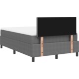 Box Spring Krevet s Madracem &amp LED Svijetlosivi 120x200 cm Kordura Tkanina | shoptok.hr