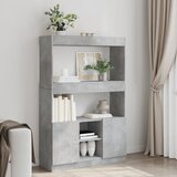 vidaXL Visoka omara betonsko siva 92x33x140 cm inženirski les Cene