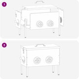  Hranilica za piliće 2 pcs Srebrno 41,5 x 20,5 x 33 cm | shoptok.hr
