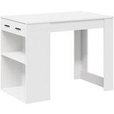 Maison Chic Pisalna miza - pisarniška miza - Računalniška miza s predalom in polico bela 102x62x77,5 cm inž. les, (21785594) Cene