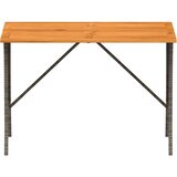  Vrtni stol s pločom od akacijevog drva sivi 105x75x72 cm poliratan | Eponuda.com