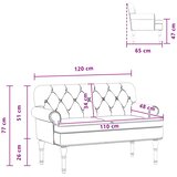  Ljubavni kauč s gumbima Boja cappuccina 120 x 65 x 77 cm | shoptok.hr