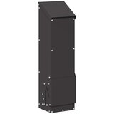 vidaXL Hranilnik za piščance Črna 13 x 12 x 51 cm Hladno valjana jeklo | Shoptok.si