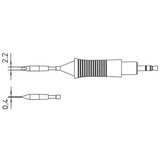 Weller Spajkalna konica v obliki dleta\, ravna RT8 velikost konice 2.2 mm vsebuje 1 kos, (20394362) | Shoptok.si