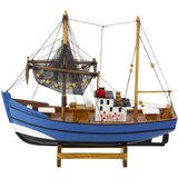  Kolekcionarska maketa ribarskog broda 30x26cm - plavi | shoptok.hr