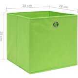 vidaXL Škatle 10 kosov netkano blago 28x28x28 cm zelene | Shoptok.si