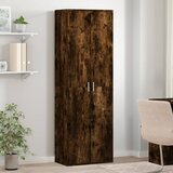  Visoka komoda dimljeni hrast 60x35x180 cm konstruirano drvo | shoptok.hr