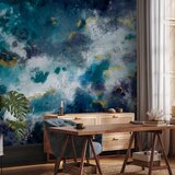 Foto tapeta - Stormy ocean - abstract blue composition in watercolour style 250x175 Standard | shoptok.hr