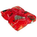 Mila Home Crvena deka s božićnim motivom od mikropliša 100x170 cm – | shoptok.hr