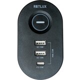 Retlux Produžni kabl sa stegom za pričvršćivanje na sto, 3 utičnice, Tip E + 2x USB-A + 1x USB-C, 1,5 m, crna | Eponuda.com