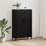 vidaXL Highboard Crni hrast 70 x 31 x 115 cm Obrađeno drvo i čelik | shoptok.hr