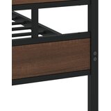  Metalni okvir kreveta bez madraca smeđa boja hrasta 150x200 cm | shoptok.hr