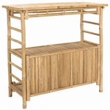  Vanjski bar stol i stolice 3 kom. 2-sjedala Prirodna Bambus Smeđa 110 x 55 x 105 cm | shoptok.hr