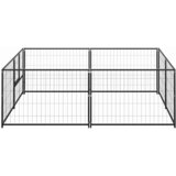  Kavez za pse crni 4 m² čelični | shoptok.hr