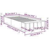  Okvir za krevet crni 90 x 190 cm od konstruiranog drva | shoptok.hr