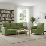  Set sofe 2 pcs Svijetlo zelena Baršun - Svijetlo zelena 1 sjedalo + trosjed | shoptok.hr