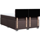 vidaXL Box spring postelja z vzmetnico temno rjava 140x200 cm blago | Shoptok.si