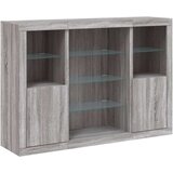  Komode s LED svjetlima 3 kom boja sivog hrasta | shoptok.hr