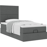  Otomanski krevet s madracem tamnosivi 90x200 cm tkanine | shoptok.hr