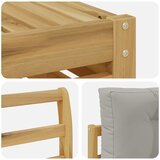  Set vanjskih sofa 6 kom. Bijela i svjetlosiva Poliester | shoptok.hr