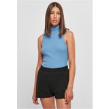 UC Curvy Women's ribbed sleeveless knit horizontally blue Cene
