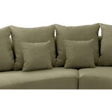 Livetastic Wohnlandschaft inkl. Hocker, rebrasti žamet olivno zelena | Shoptok.si