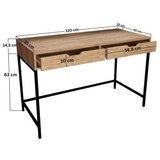 Hanah home atlas 1600-61 atlantic pine study desk | ePonuda.com
