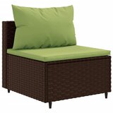  11-dijelni set vrtnih sofa od poliratana s jastucima smeđi | shoptok.hr