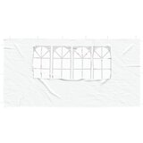  Zid šatora za zabavu 2 pcs 400 x 195 cm Bijela PE i čelik | shoptok.hr
