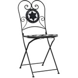Bistro set s mozaikom crno-bijeli od željeza i keramike | shoptok.hr