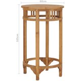  Barski stol Ø 60 cm od masivne tikovine | shoptok.hr