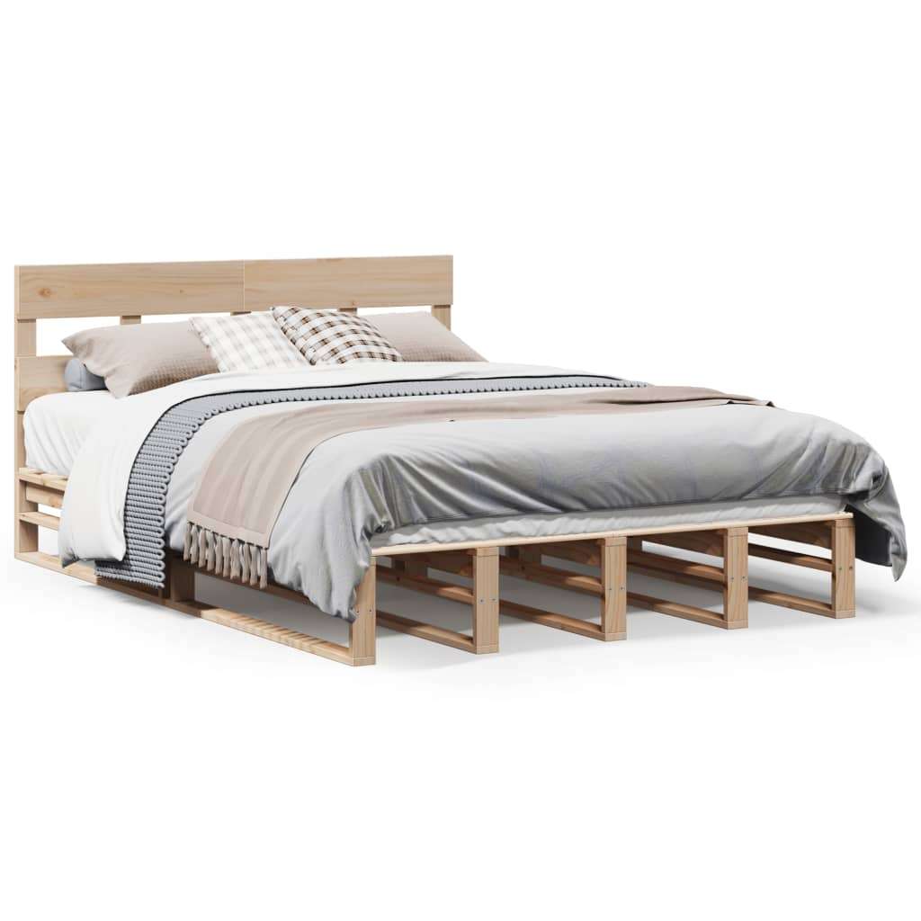 vidaXL Okvir kreveta bez madraca 120 x 190 cm od masivne borovine | shoptok.hr