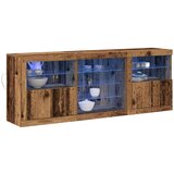  bife z LED lučmi Stari les 181,5x37x67 cm Obdelan les | Shoptok.si