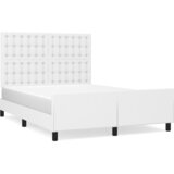  Okvir za krevet s uzglavljem bijeli 140x190 cm od umjetne kože | shoptok.hr